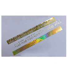 VOID tamper evident packaging seal label high security hologram tape